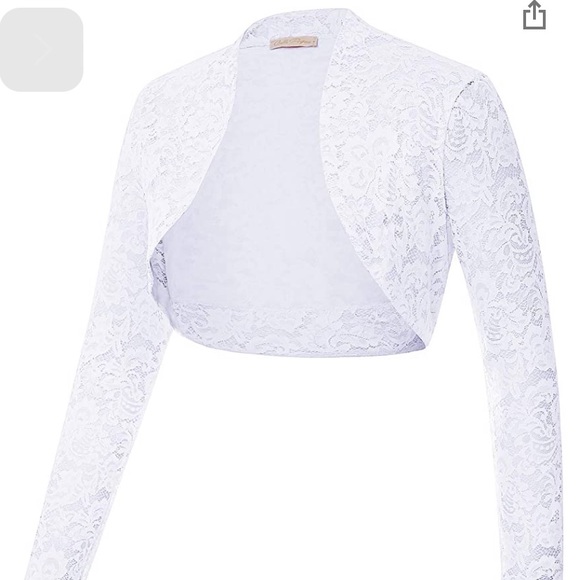 White Lace Bolero - 1950s Style - Picture 2 of 10